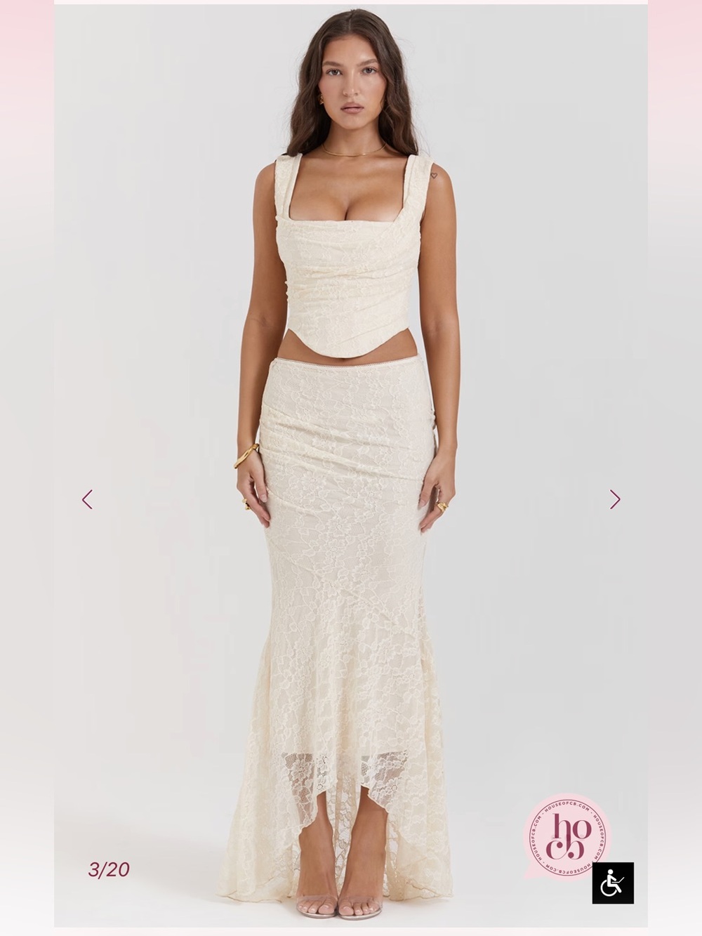 House of CB Vintage Cream Lace Corset